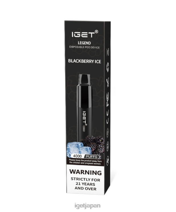 DRZ26179 伝説をゲット ブラックベリーアイス IGET Vapes Japan