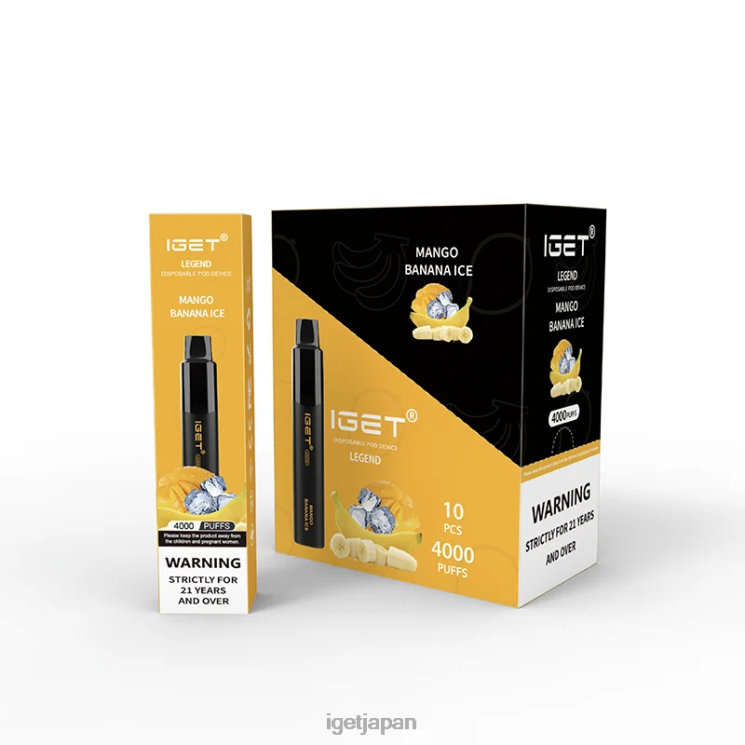DRZ26328 IGET レジェンド 4000 パフ マンゴーバナナアイス Vape