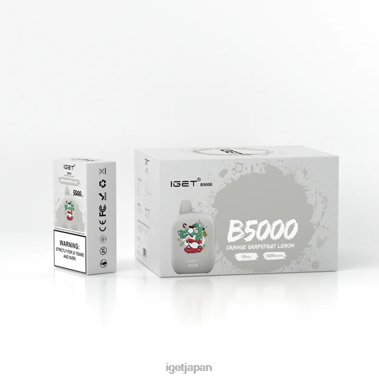 DRZ26319 IGET b5000 オレンジ グレープフルーツ レモン Vape ニコチン